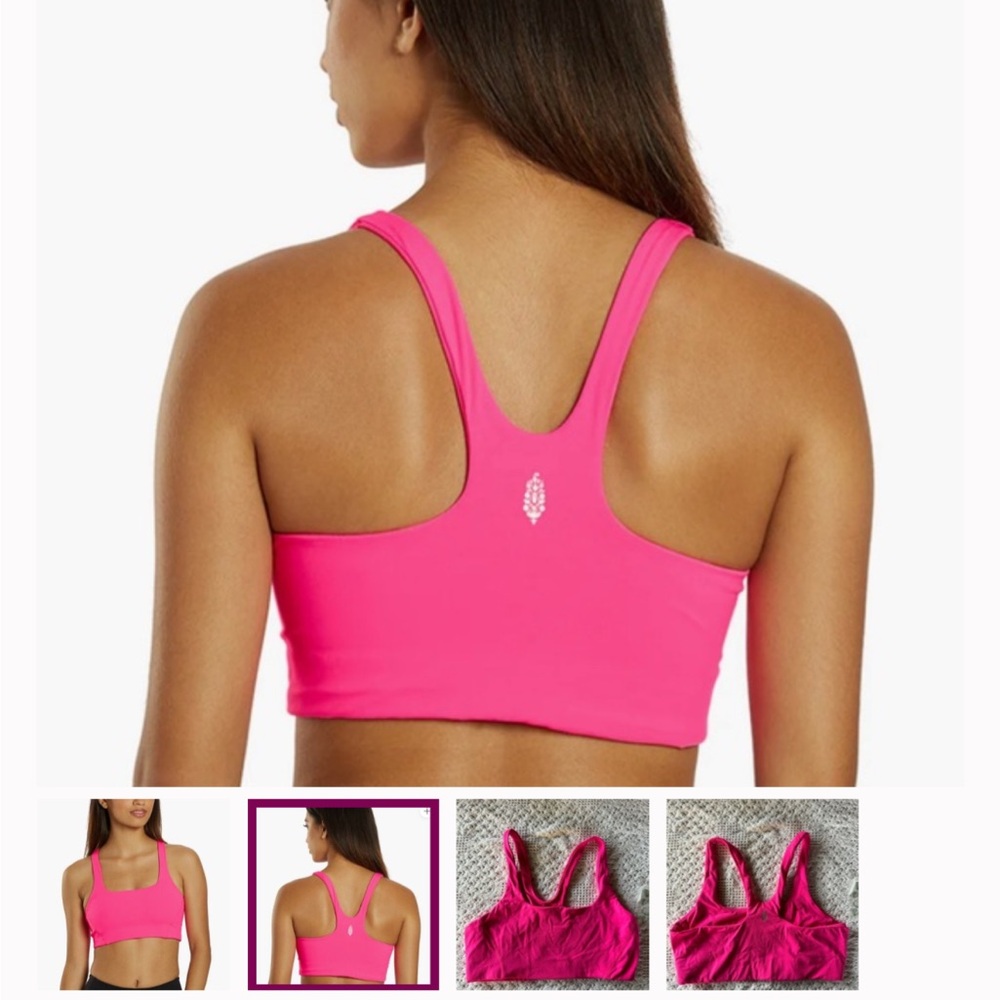 Free People Vivid Pink Racerback Sports Bra